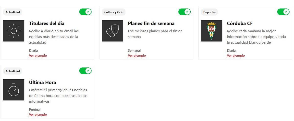 Newsletters de Diario CÓRDOBA.