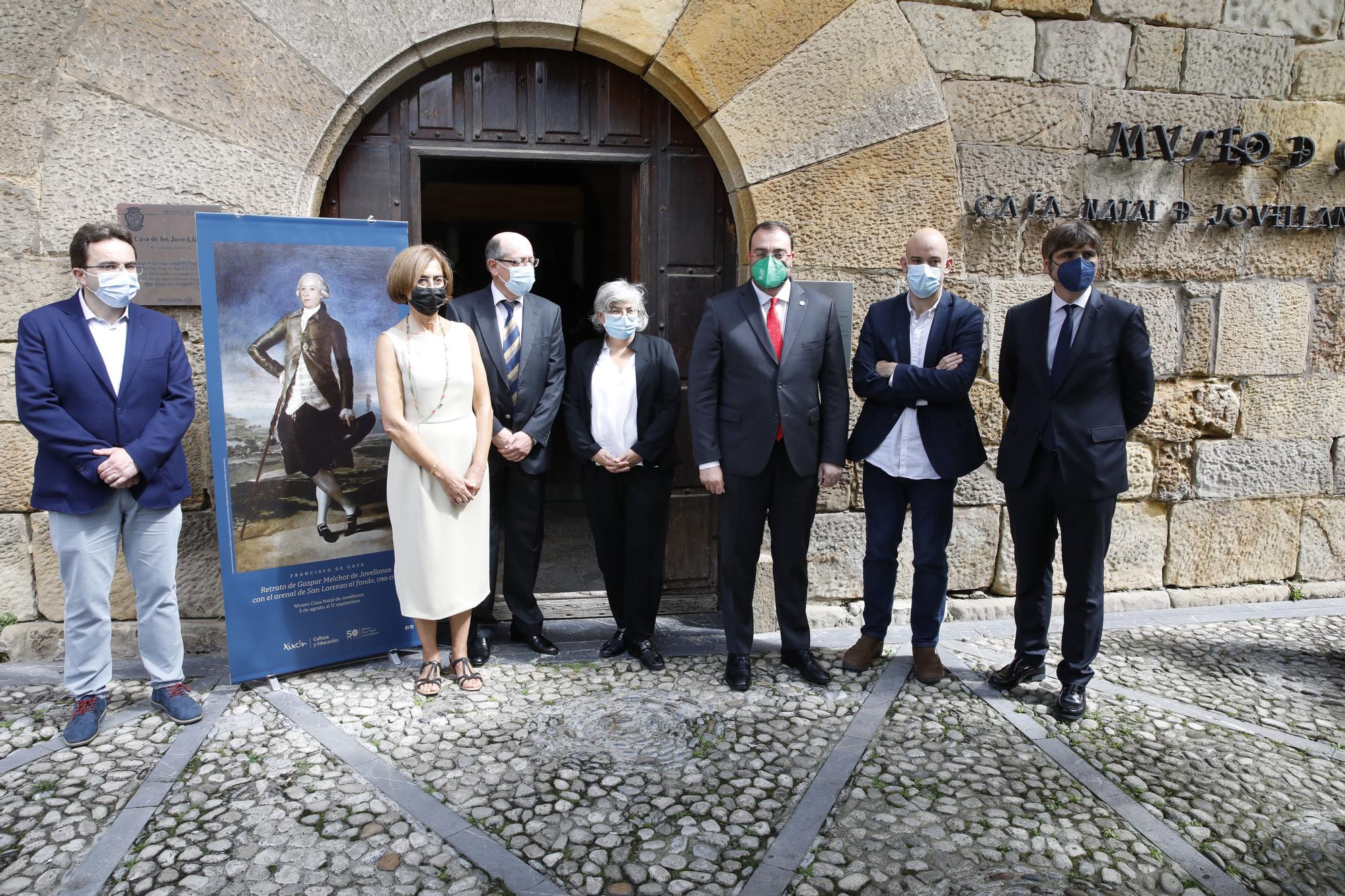 Inauguración de la exposición del retrato de Goya a Jovellanos en el arenal de San Lorenzo en la Casa Natal