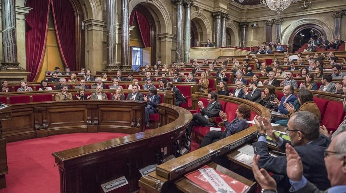 Imagen del Parlament de Catalunya, durante una reciente sesión de trabajo.