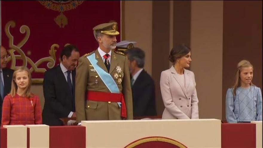 Abucheos a Pedro Sánchez en el desfile de la Hispanidad