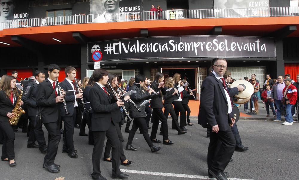 El pasodoble 'Els Poblets' suena en Mestalla