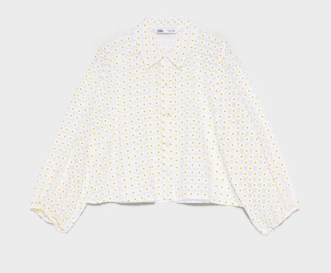 La blusa de organza con flores, de Zara