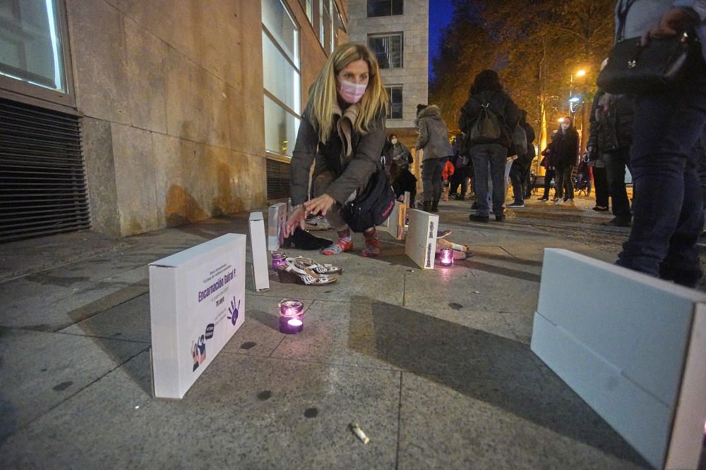 Concentració de la Plataforma Feminista de Girona