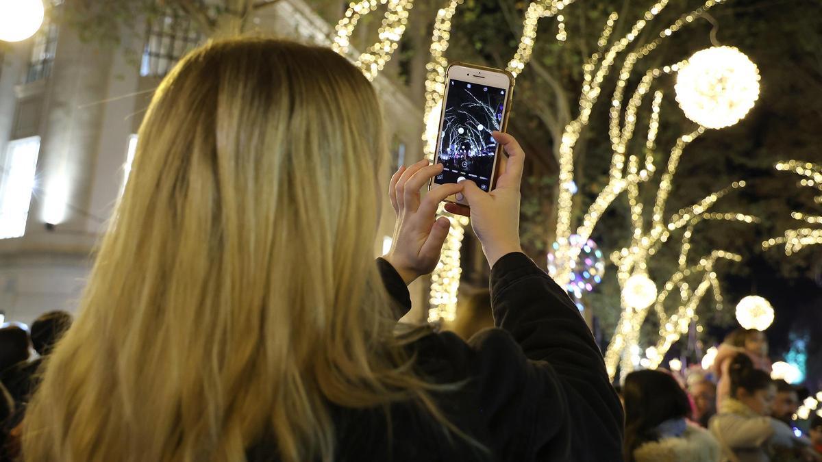 Die „luces de Navidad“ (Weihnachtsbeleuchtung) in Palma.