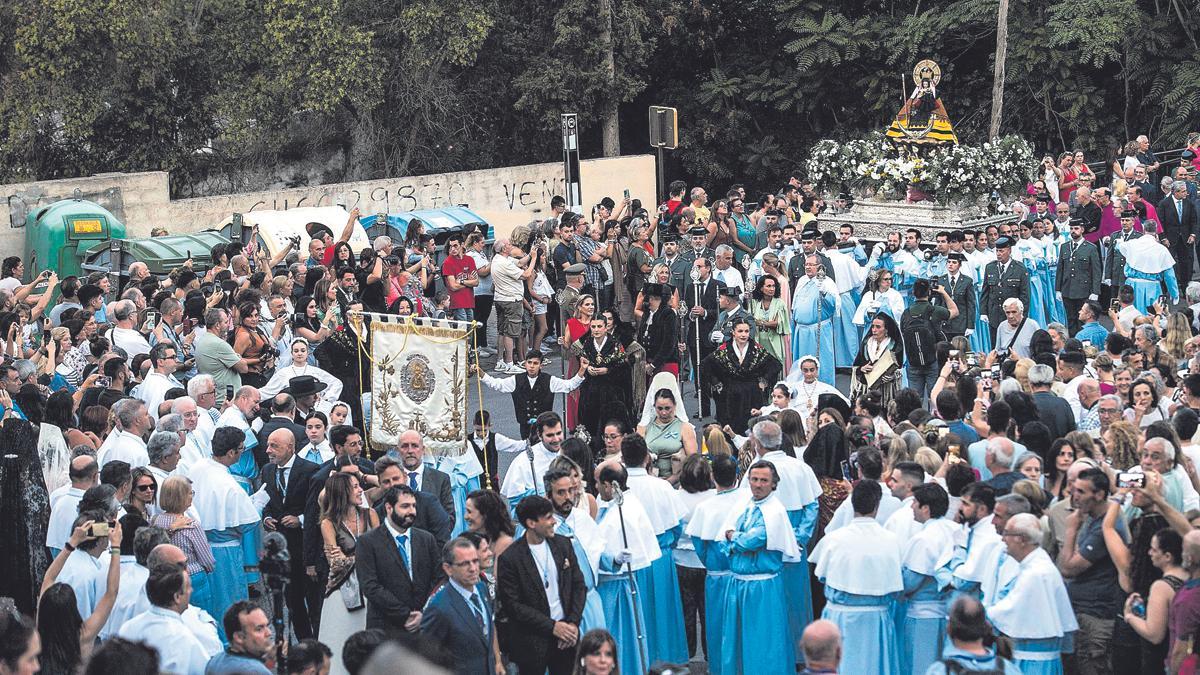 La Virgen de la Montaña a su llegada a Fuente Concejo el pasado 5 de septiembre.