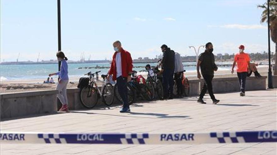 Sanciones de la Policía Local de Castelló por saltarse el cierre perimetral