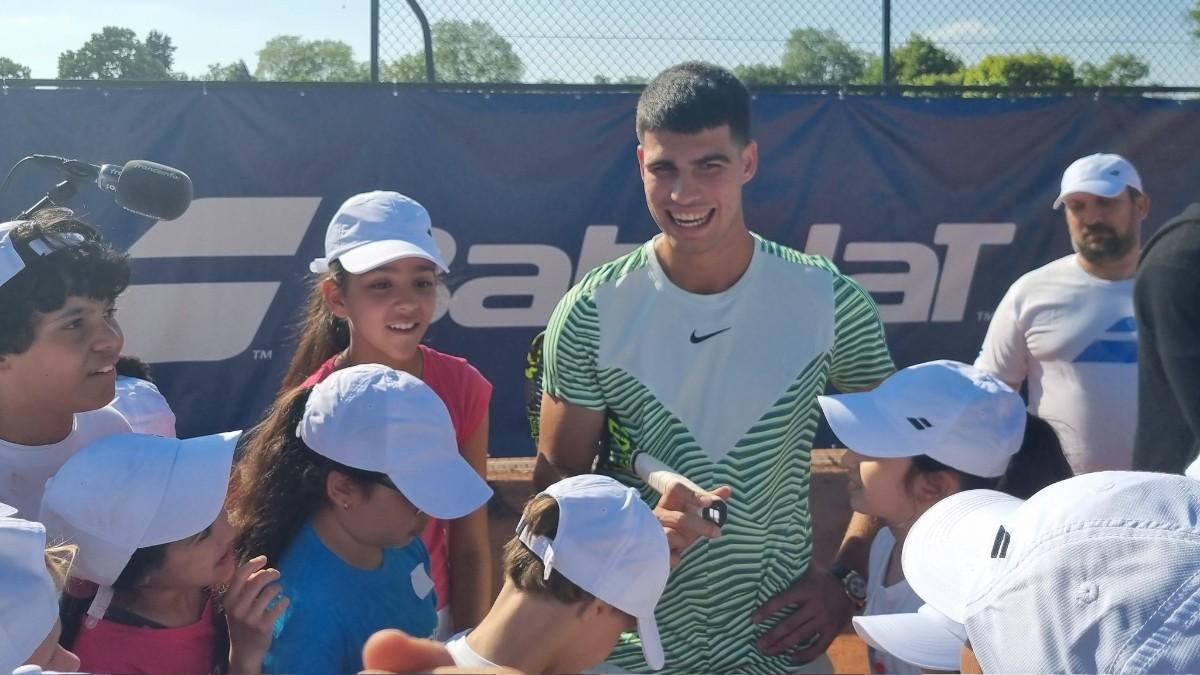 Alcaraz, durante el evento en París