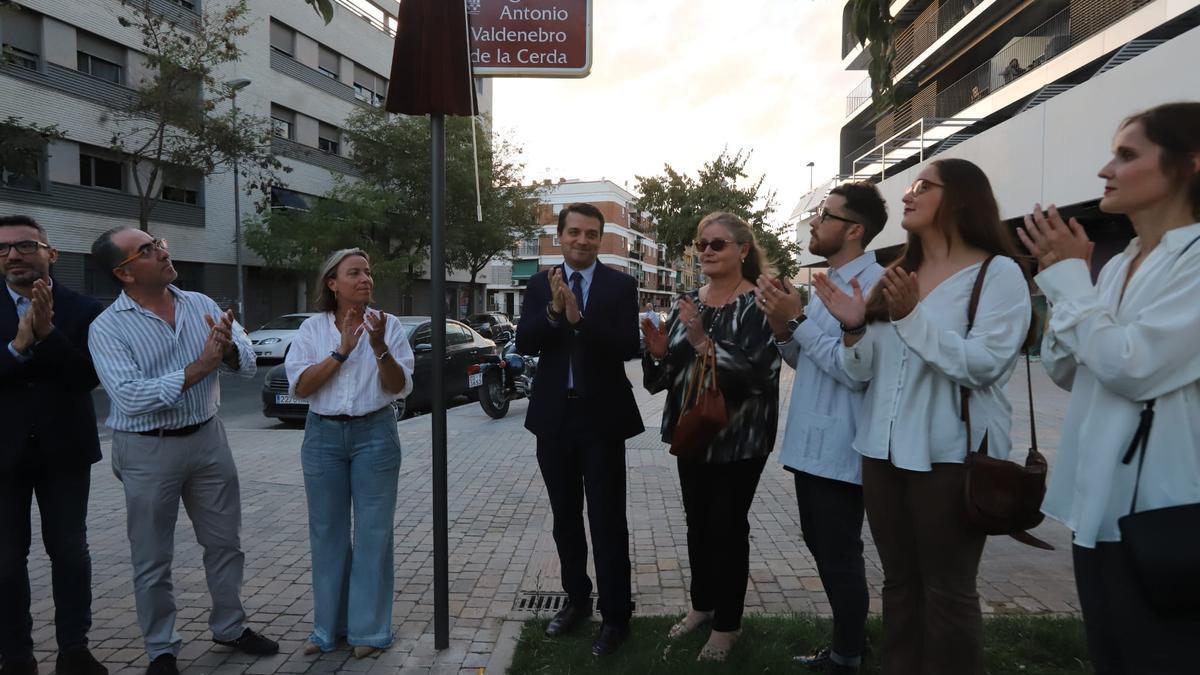 Inauguración de la calle dedicada al ingeniero Antonio Valdenebro de la Cerda.