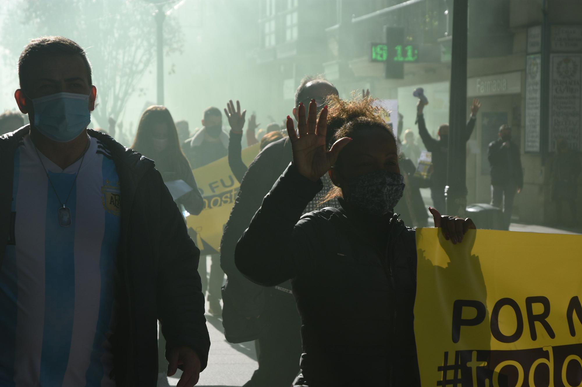 Manifestación de la hostelería en Gijón