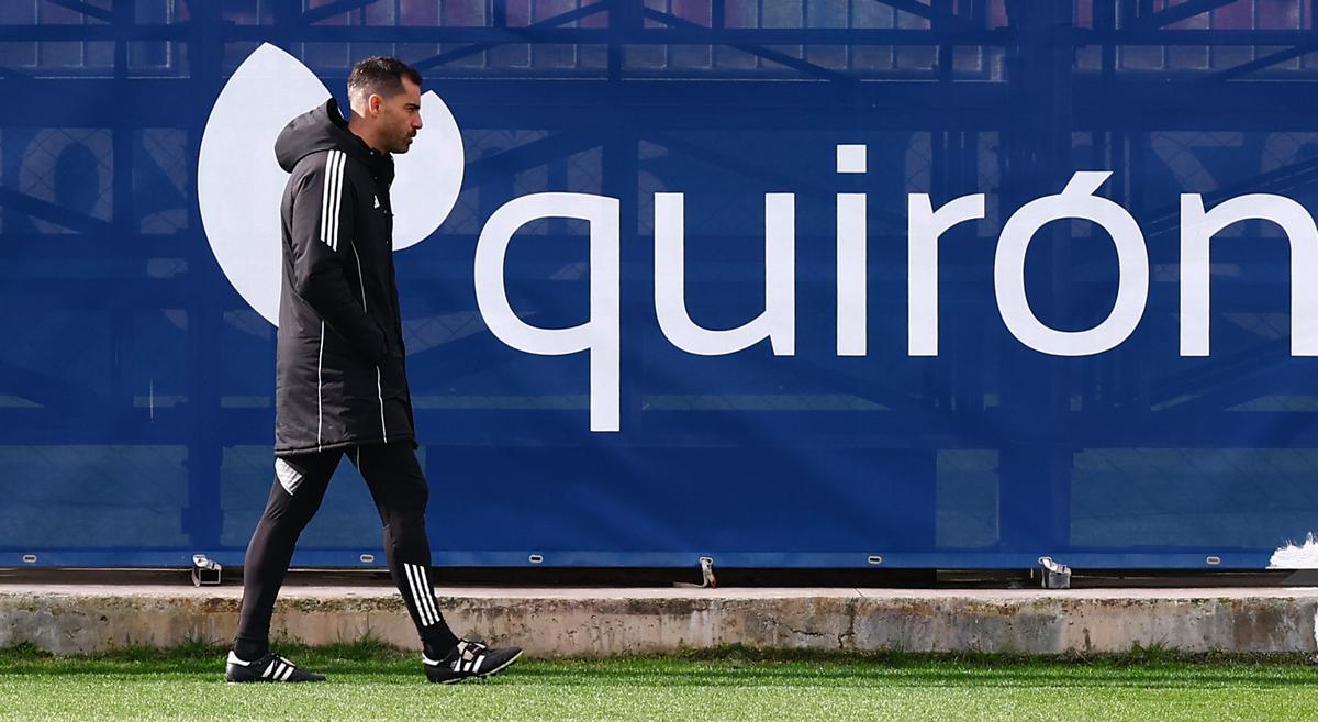 Sellés, en un entrenamiento en la Ciudad Deportiva.