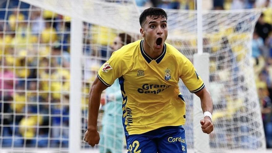 Ale García celebrando uno de sus goles esta temporada