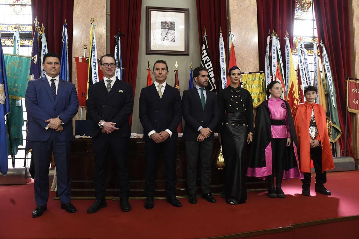 Recepción oficial al Gran Pez y Doña Sardina este miércoles en el salón de Plenos del Ayuntamiento.
