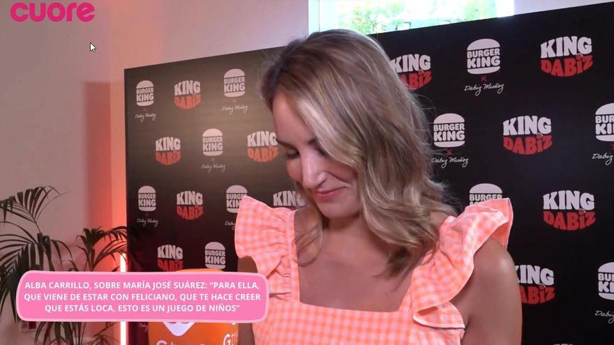 Alba Carrillo: "Para María José Suárez, después de Feliciano, que te hace creer que estás loca, lo de Escassi es un juego de niños"