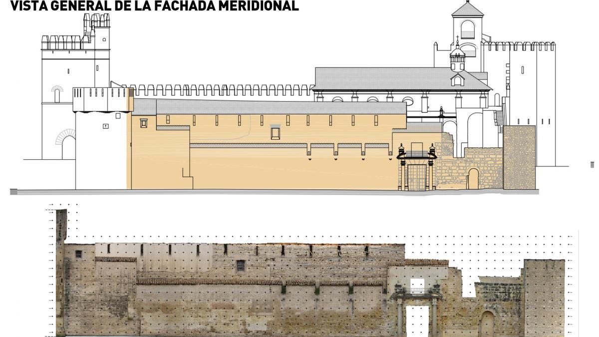 Imagen de la fachada meridional del Alcázar de los Reyes Cristianos.