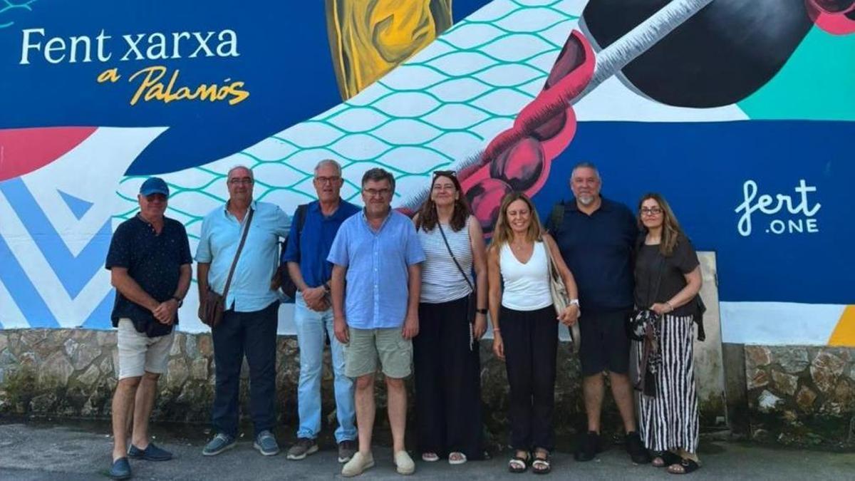 Representants del Govern de Catalunya, del Govern de les Illes Balears i de l’OPMallorcaMar, juntament amb l’equip de l’OPP-91, durant la visita a Palamós per conèixer el model de gestió i els projectes de l’organització