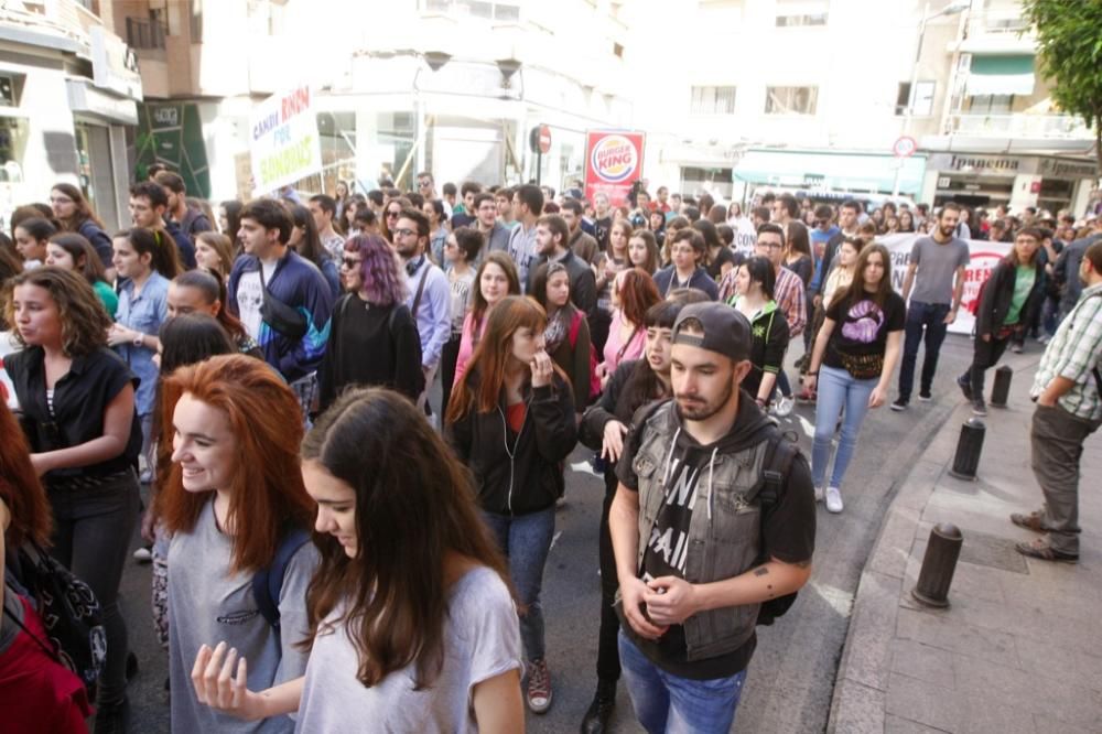 Manifestación en Murcia contra la Lomce