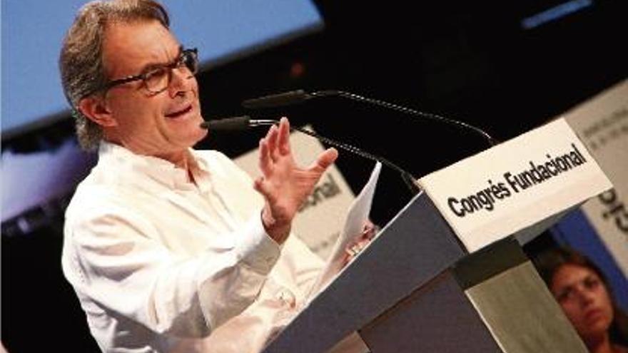 Artur Mas, durant la seva compareixença en el Congrés Fundacional de CDC.