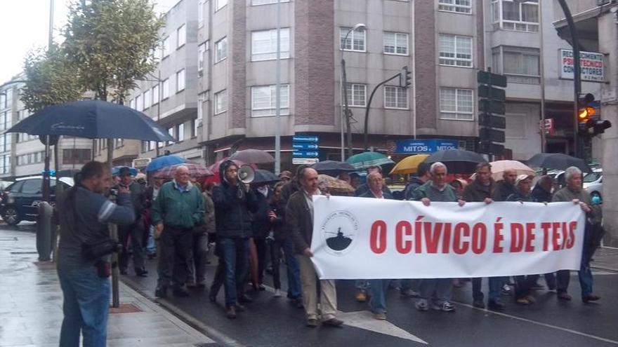 Manifestación en Teis.
