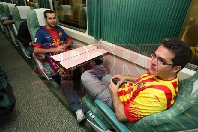 Los aficionados del Barça, rumbo a Valencia