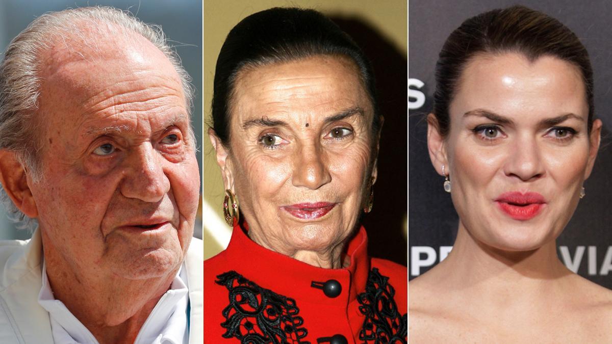 El rey Juan Carlos I, la condesa de Montarco y Alejandra de Rojas