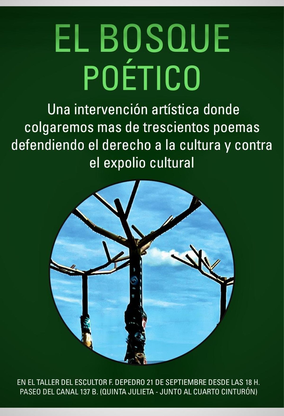 El cartel que anuncia la celebración de El bosque poético.