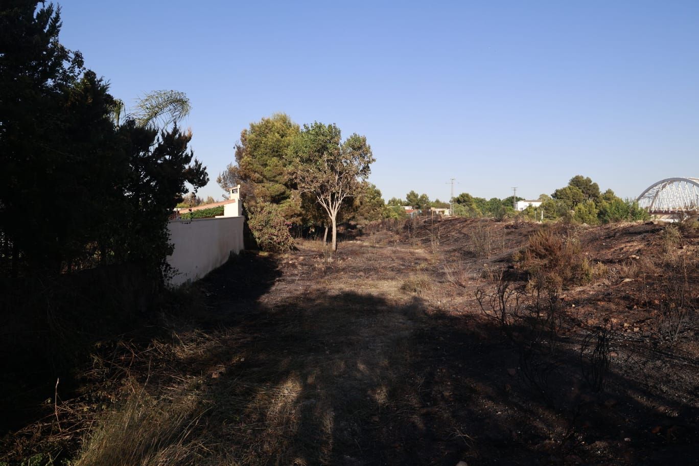 Un incendio quema media hectárea y asusta a los vecinos de una urbanización colindante