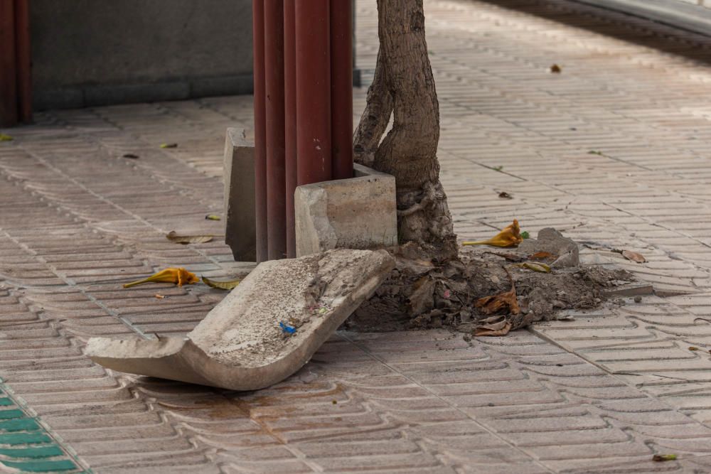 Vecinos de la avenida de la Libertad critican la falta de inversión en el mobiliario.