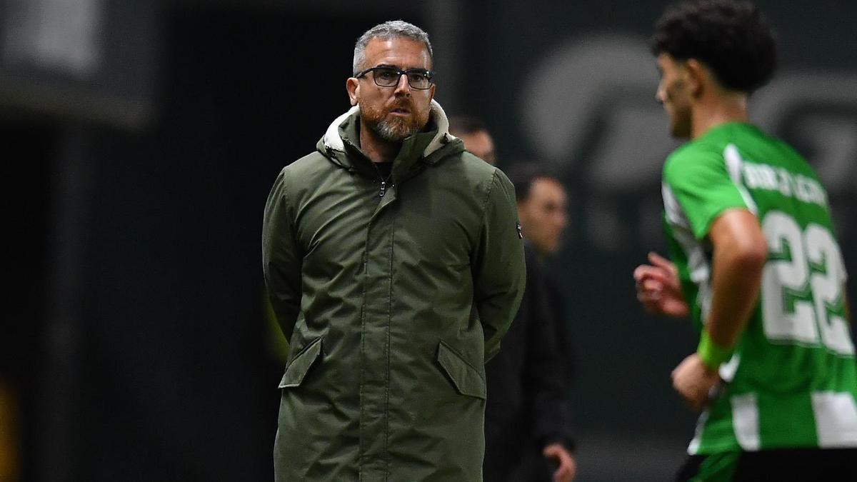 Javi Rey, durante el partido del pasado viernes contra el Betis Deportivo