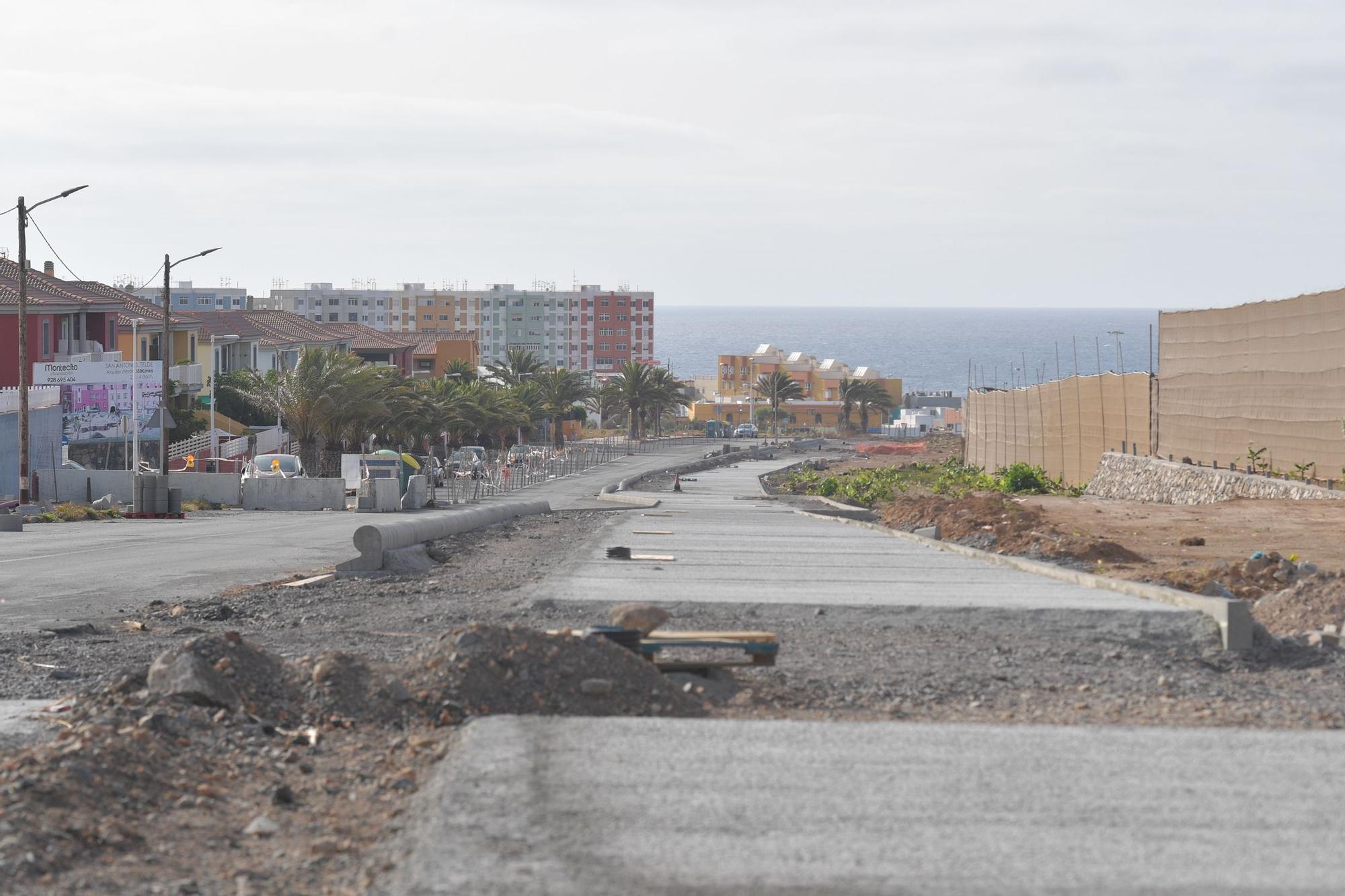 Así está el ensanche de la carretera de Melenara (02/07/21)