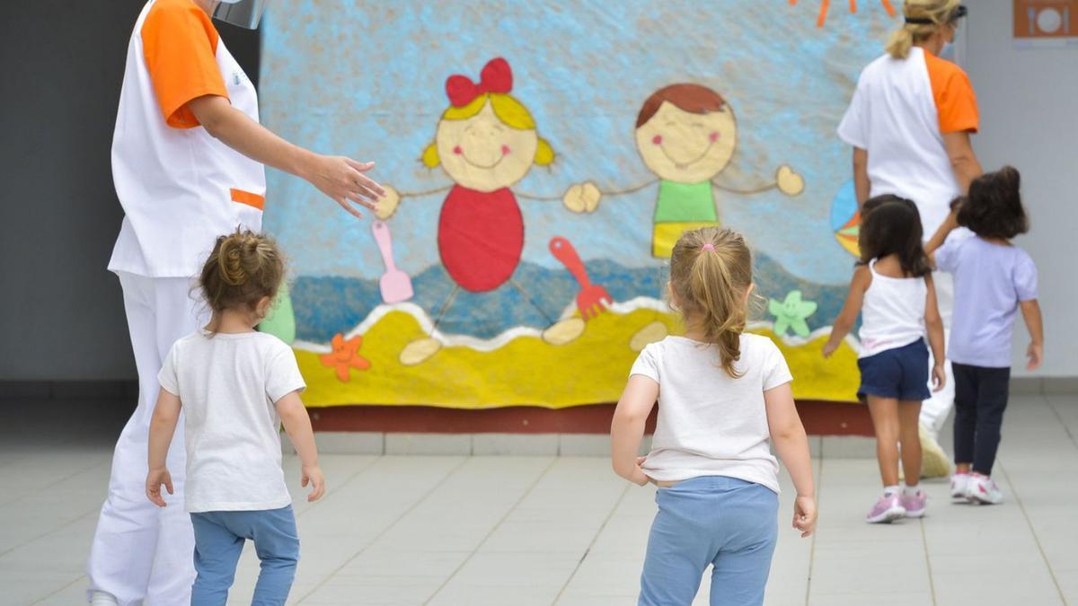 Alumnos del pasado curso en una escuela infantil en la capital grancanaria. | | ANDRÉS CRUZ