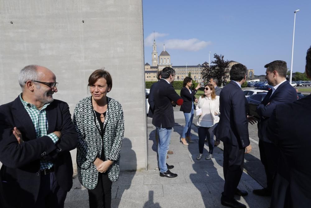 Colocación de la primera piedra del nuevo edificio de la incubadora de Impulsa