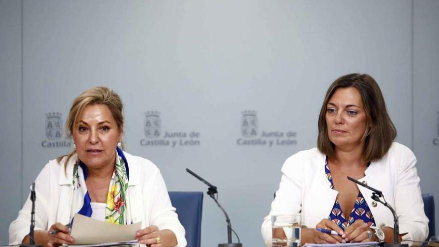 La vicepresidenta, Rosa Valdeón, junto a la consejera de Agricultura y Ganadería, Milagros Marcos.