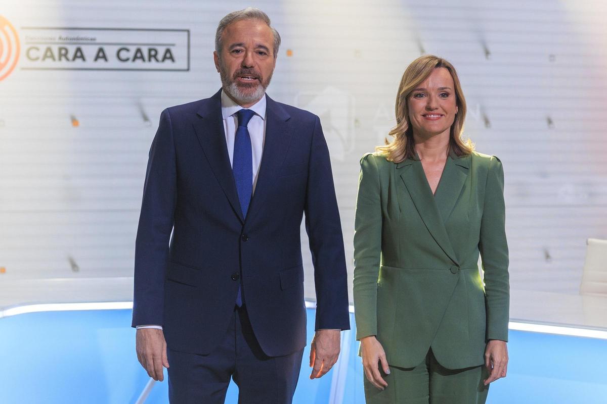 Jorge Azcón y Pilar Alegría.