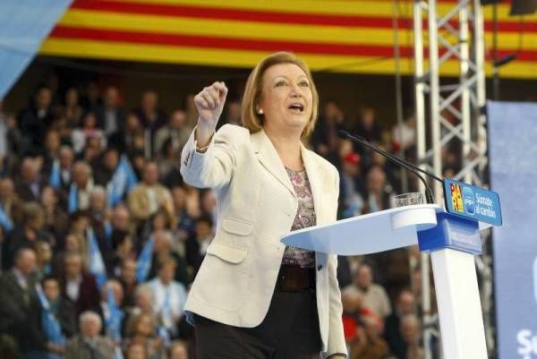 Las imágenes del mitin de la coalición PP-PAR en Zaragoza