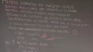 El tierno mensaje de unos policías de Córdoba a los escolares de Paiporta