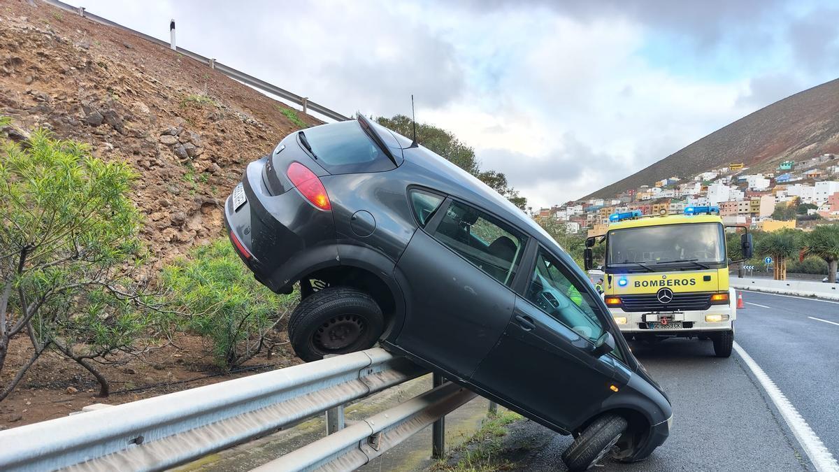 Accidente en la salida de la GC2