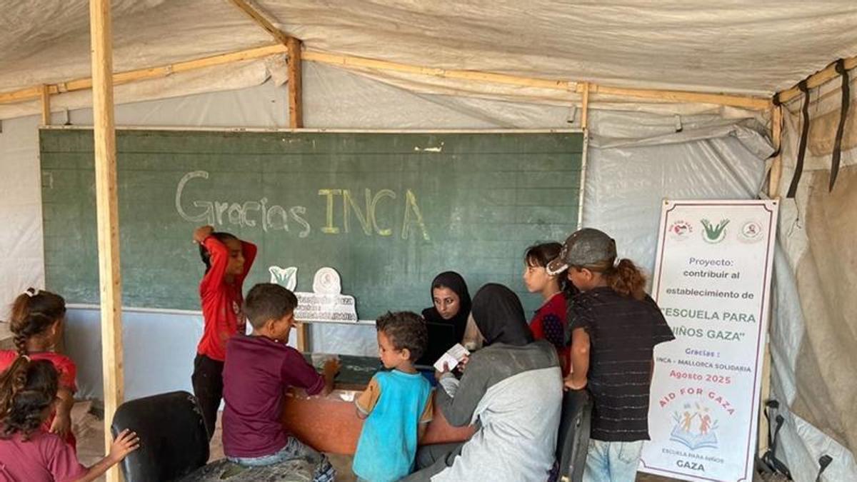 Imagen de la escuela financiada por la ONG 'inquera' en Gaza.