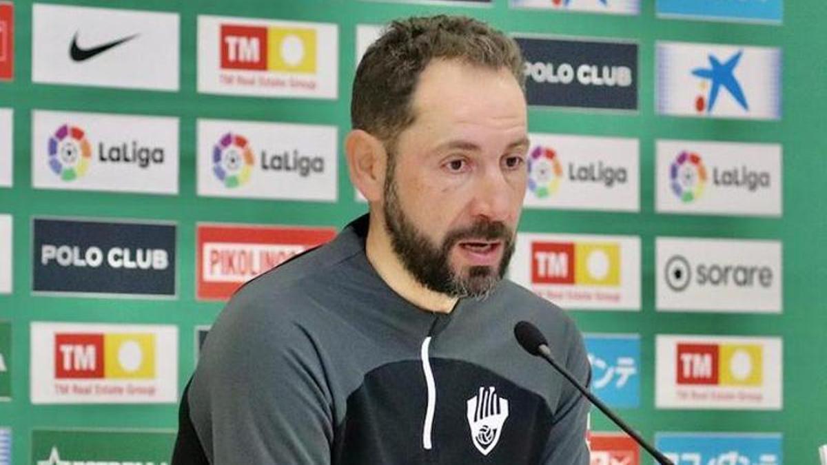 Pablo Machín, en rueda de prensa