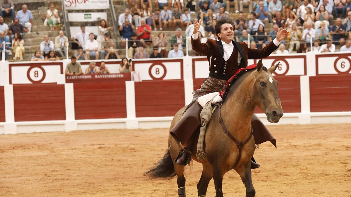 Diego Ventura, durante la pasada feria taurina de Begoña, en El Bibio.