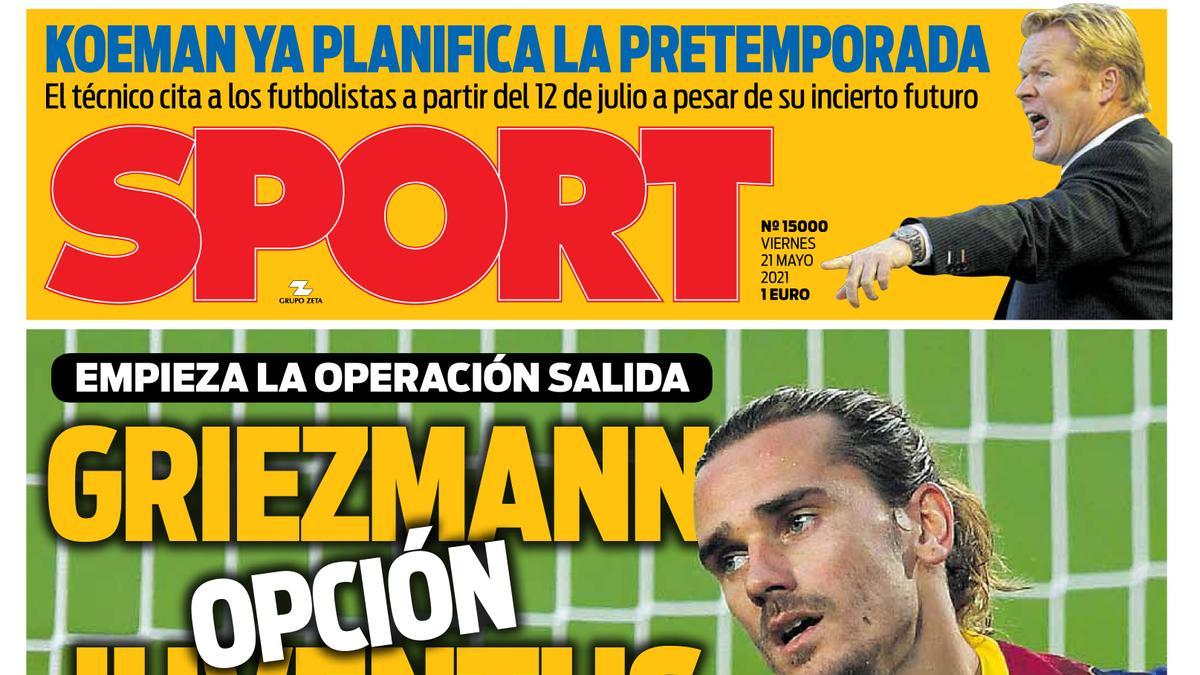 Esta es la portada de SPORT