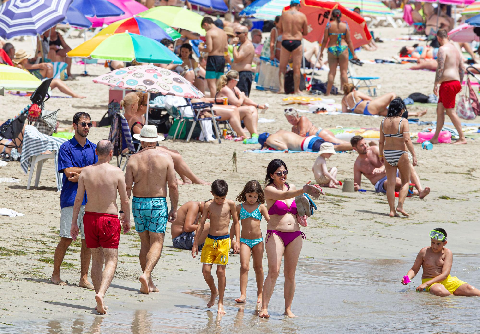 Playas llenas el primer domingo de julio