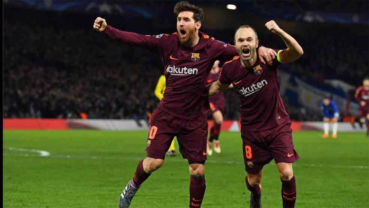 Iniesta dio la asistencia de gol a Messi