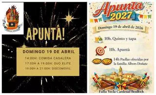 "Apuntà" de las Fallas 2027 (fin de semana del 18 y 19)
