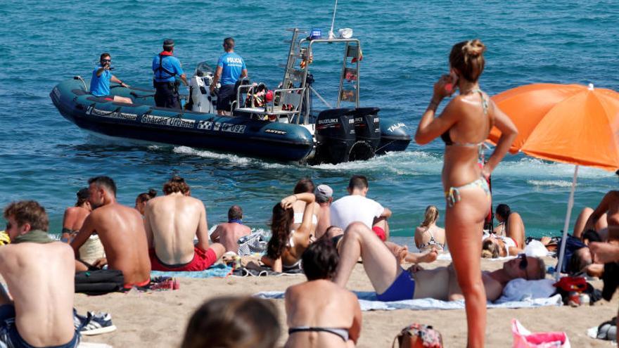 Imagen de la playa donde se ha hallado el explosivo.