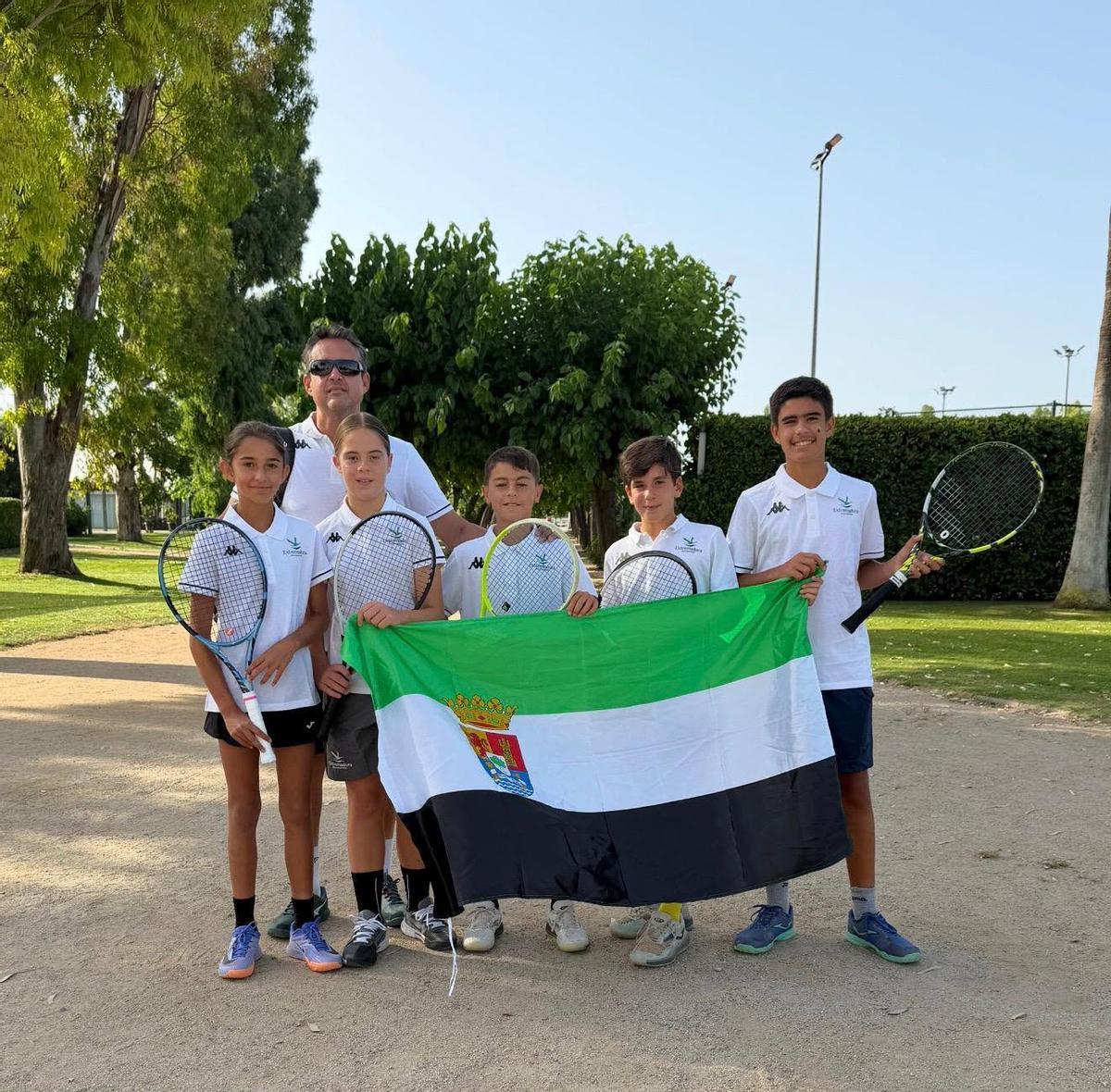 Equipo extremeño en Barcelona.