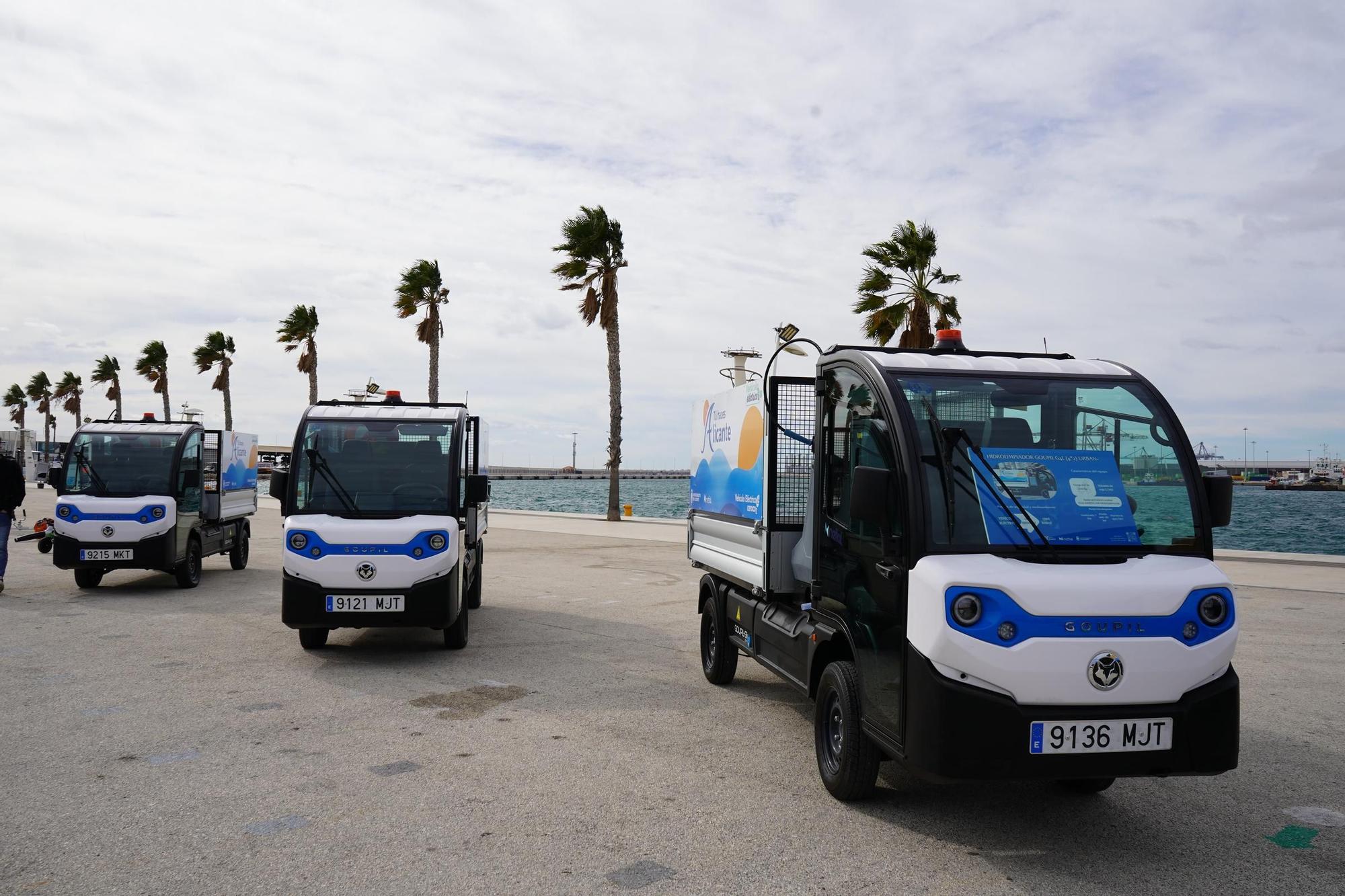 Presentación de la nueva flota de vehículos de limpieza de Netial y el Ayuntamiento de Alicante.