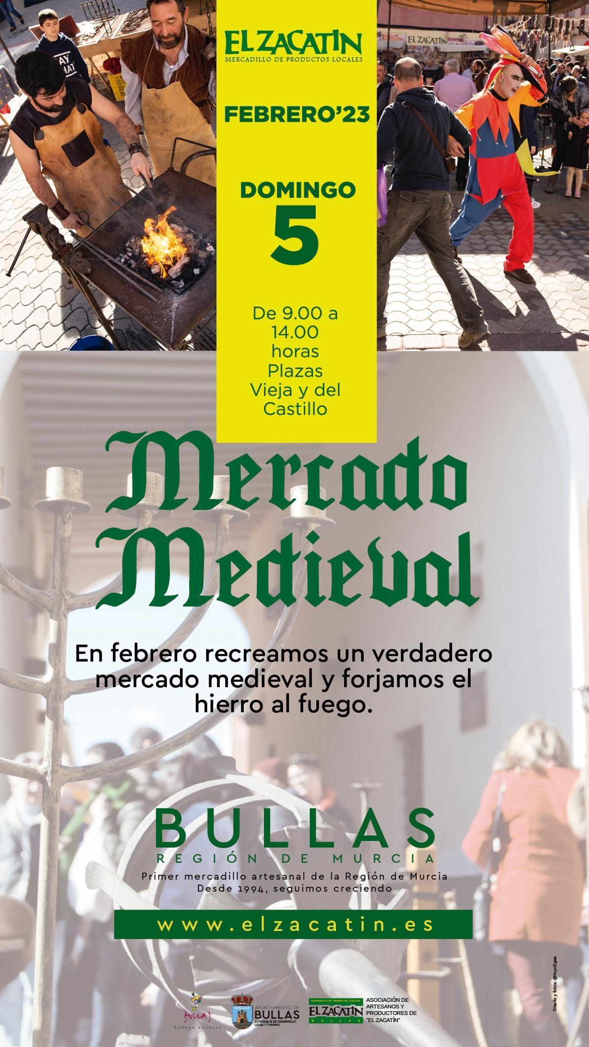 Cartel Mercadillo medieval febrero