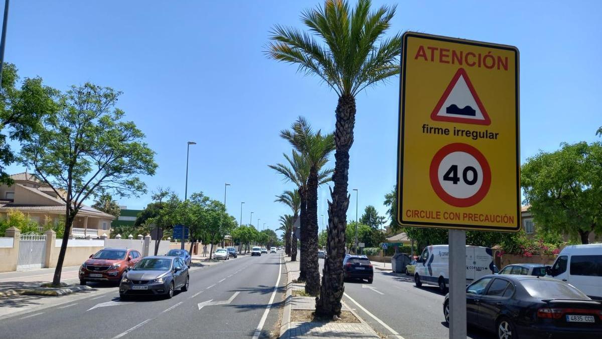 La Ronda San Vicente-Sant Joan será reformada para acabar con los baches que presenta