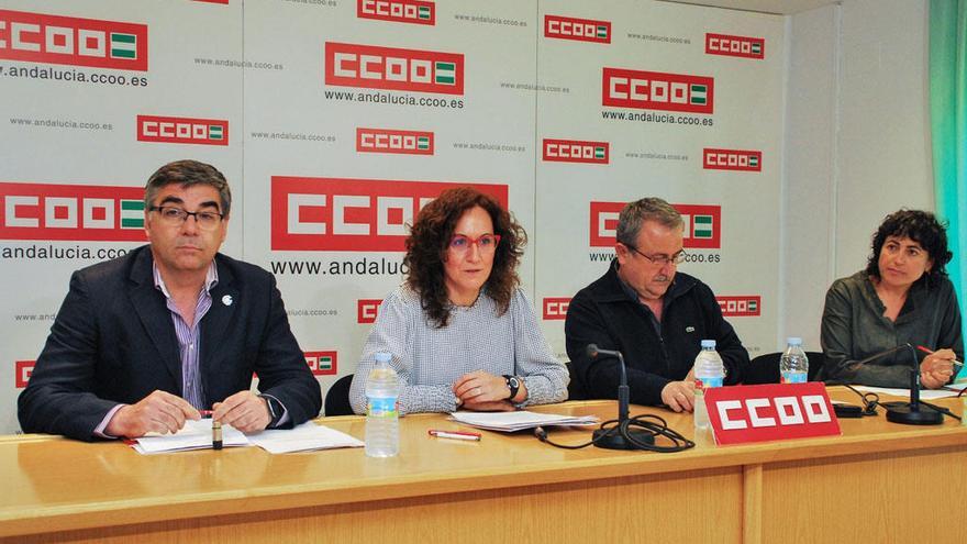 Imagen de la rueda de prensa de CCOO.