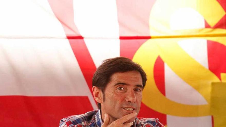 Marcelino interviene en el pasado campus del Sporting.